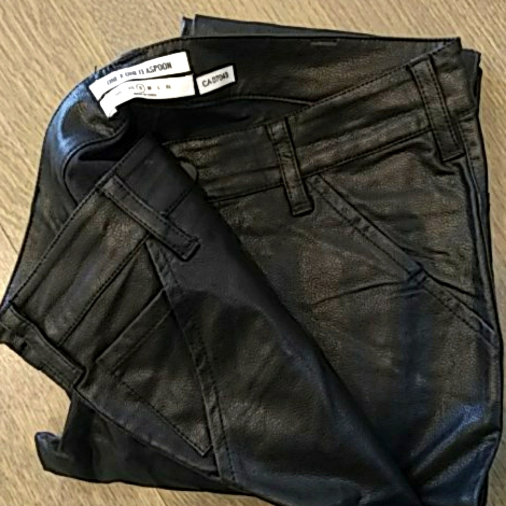 One teaspoon black jeggings faux leather